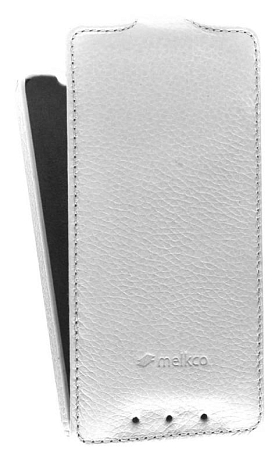    HTC One Mini / M4 Melkco Premium Leather Case - Jacka Type (White LC)