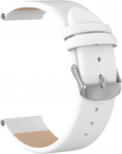 Ремешок кожаный GSMIN Esquire 20 для Samsung Galaxy Watch 4 Classic 46мм (Белый)