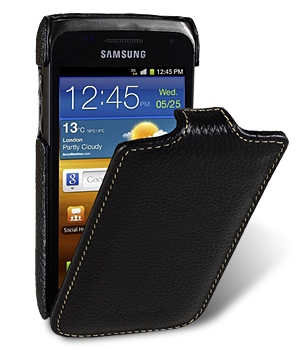 Кожаный чехол для Samsung Galaxy W (i8150) Melkco Premium Leather Case - Jacka Type (Black LC)
