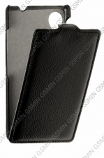 Кожаный чехол для Fly IQ 4412 Quad Coral Armor Case "Full" (Черный)