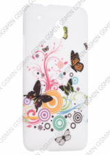 Чехол силиконовый для HTC One Mini / M4 с Рисунком N2