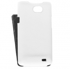 ������� ����� ��� Samsung Galaxy R (i9103) Melkco Premium Leather Case - Jacka Type (White LC)