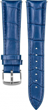 Ремешок кожаный GSMIN Crocodile 20 для Samsung Galaxy Watch 4 Classic 46мм (Синий)