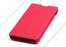 Кожаный чехол для LG Optimus F5 / P875 Armor Case - Book Type (Красный)