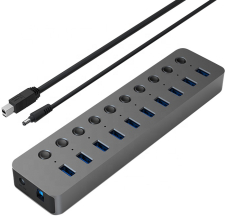 ������������-USB (������������, ���) GSMIN UB-08 �� 10 ������ USB 3.0 ������������� � ������� �������� (������)