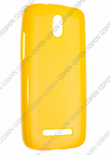 Чехол силиконовый для HTC Desire 500 Dual Sim TPU (Желтый Глянцевый)