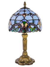 Винтажная настольная лампа с абажуром, светильник для комнаты, кухни, спальни GSMIN GS-29 диаметр 20см высота 35см (Дизайн 1)