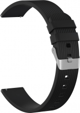 Ремешок силиконовый GSMIN Italian Collection 20 для Samsung Galaxy Watch 4 Classic 46мм (Черный)