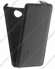 Кожаный чехол для Fly IQ 4418 Era Style 4 Aksberry Protective Flip Case (Чёрный)