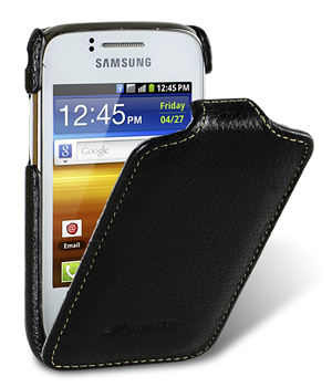Кожаный чехол для Samsung S6102 Galaxy Y Duos Melkco Premium Leather Case - Jacka Type (Black LC)