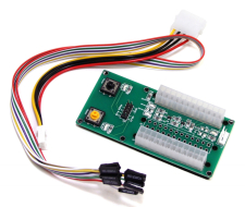Синхронизатор блоков питания GSMIN DP67 Molex - 2x24-Pin (Зеленый)