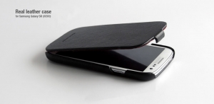 Кожаный чехол для Samsung Galaxy S3 (i9300) Hoco Leather Case (Черный)