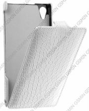 Кожаный чехол для Sony Xperia Z2 Armor Case "Full" (Crocodile White)