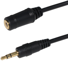 Удлинитель аудио кабель стерео шнур акустический GSMIN A39 2 штекера Mini Jack 3.5 мм джек (1.5 м) (Черный)