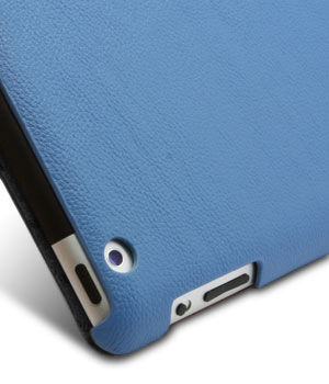 Кожаный чехол для iPad 2/3 и iPad 4 Melkco Premium Leather case - Slimme Cover Type (Blue LC)