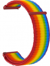 Ремешок нейлоновый GSMIN Woven Nylon 22 для Elari KidPhone Fresh (Радужный)