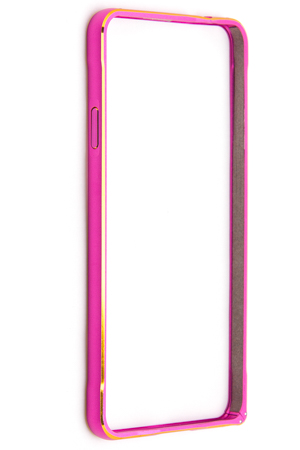 Бампер для Samsung Galaxy Alpha (G850F) металлический (Фиолетово-золотой)