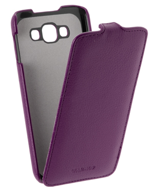 Кожаный чехол для Samsung Galaxy E7 SM-E700F Armor Case "Full" (Фиолетовый)