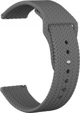 Ремешок силиконовый GSMIN Tread 22 для Elari KidPhone Fresh (Серый)