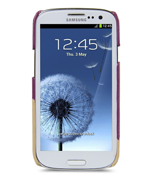 Кожаный чехол-накладка для Samsung Galaxy S3 (i9300) Melkco Premium Leather Snap Cover - Mix and Match D78 (Purple LC / Khaki LC)