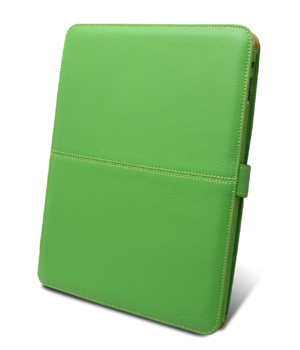 Кожаный чехол для iPad 1 Melkco Leather case - Book Type (Зеленый)