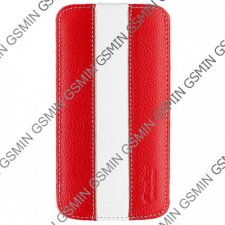 ������� ����� ��� Samsung Galaxy S4 (i9500) Melkco Premium Leather Case - Limited Edition Jacka Type (Red/White LC)