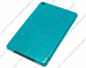 Кожаный чехол для iPad mini / iPad mini 2 Retina / iPad mini 3 Retina Hoco Crystal Leather Case (Бирюзовый)