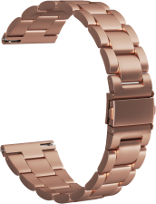 Ремешок металлический GSMIN Cellular 22 для Amazfit GTR 3 Pro (Розовое золото)