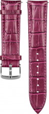 Ремешок кожаный GSMIN Crocodile 20 для Samsung Galaxy Watch 4 Classic 46мм (Фиолетовый)
