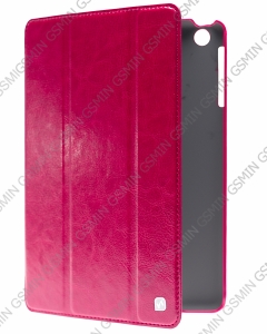 Кожаный чехол для iPad mini / iPad mini 2 Retina / iPad mini 3 Retina Hoco Crystal Leather Case (Малиновый)