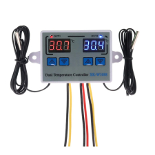 Контроллер температуры и влажности ТЕХМЕТР XK-W1099 терморегулятор - гигрометр 110V-220V/1500W (Серый)