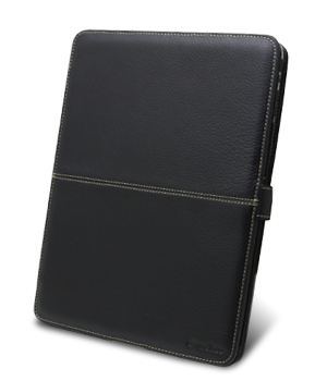 Кожаный чехол для iPad 1 Melkco Leather case - Book Type (Черный)