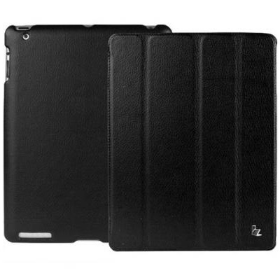 Кожаный чехол для iPad 2/3 и iPad 4 Jison Smart Leather Case (Черный)