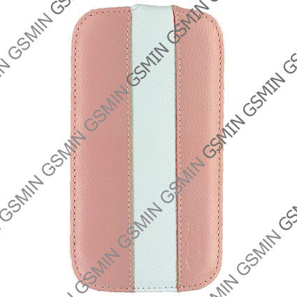 Кожаный чехол для Samsung Galaxy S3 (i9300) Melkco Premium Leather Case - Limited Edition Jacka Type (Pink/White LC)