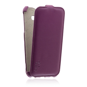 Кожаный чехол для Samsung Galaxy A7 (2017) Aksberry Protective Flip Case (Фиолетовый)