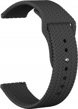 Ремешок силиконовый GSMIN Tread 22 для Elari KidPhone Fresh (Черный)