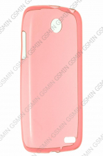 Чехол силиконовый для Lenovo A516 TPU 0.5 mm (Прозрачно Красный)