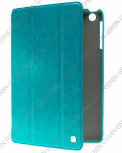 Кожаный чехол для iPad mini / iPad mini 2 Retina / iPad mini 3 Retina Hoco Crystal Leather Case (Бирюзовый)