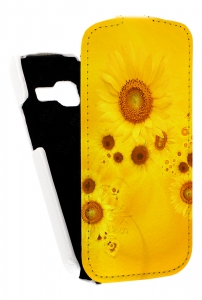 Кожаный чехол для Samsung S7262 Galaxy Star Plus Aksberry Protective Flip Case (Белый) (Дизайн 162)