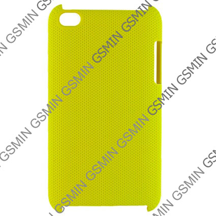 Пластиковый чехол для iPod Touch 4 Перфорированный (Желтый)