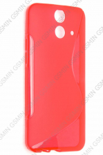 Чехол силиконовый для HTC One Dual Sim E8 S-Line TPU (Красный)