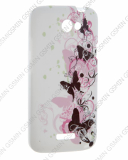 Чехол силиконовый для HTC One X с Рисунком N8