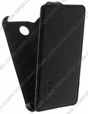 Кожаный чехол для Fly IQ 449 Pronto Aksberry Protective Flip Case (Черный)