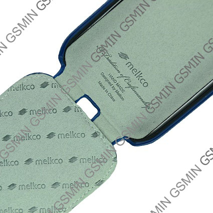 Кожаный чехол для Samsung Galaxy S3 (i9300) Melkco Premium Leather Case - Special Edition Jacka Type (Dark Blue/White LC)