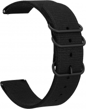 Ремешок тканевый GSMIN Dim 22 для Elari KidPhone Fresh (Черный)