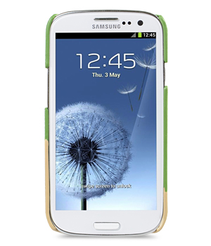 Кожаный чехол-накладка для Samsung Galaxy S3 (i9300) Melkco Premium Leather Snap Cover - Mix and Match D74 (Green LC / Khaki LC)
