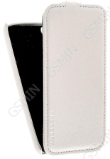 Кожаный чехол для Fly IQ 4410 Quad Phoenix Aksberry Protective Flip Case (Белый)