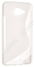 Чехол силиконовый для Samsung Galaxy A7 (2016) S-Line TPU (Прозрачно-Матовый)