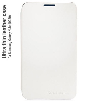 Кожаный чехол для Samsung Galaxy Note (N7000) Hoco Ultra Thin LC (Белый)