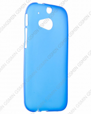 Чехол силиконовый для HTC One 2 M8 (Матовый Синий)